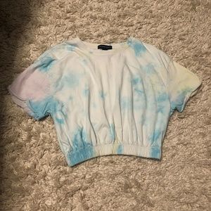 Colourful tie-dye crop top